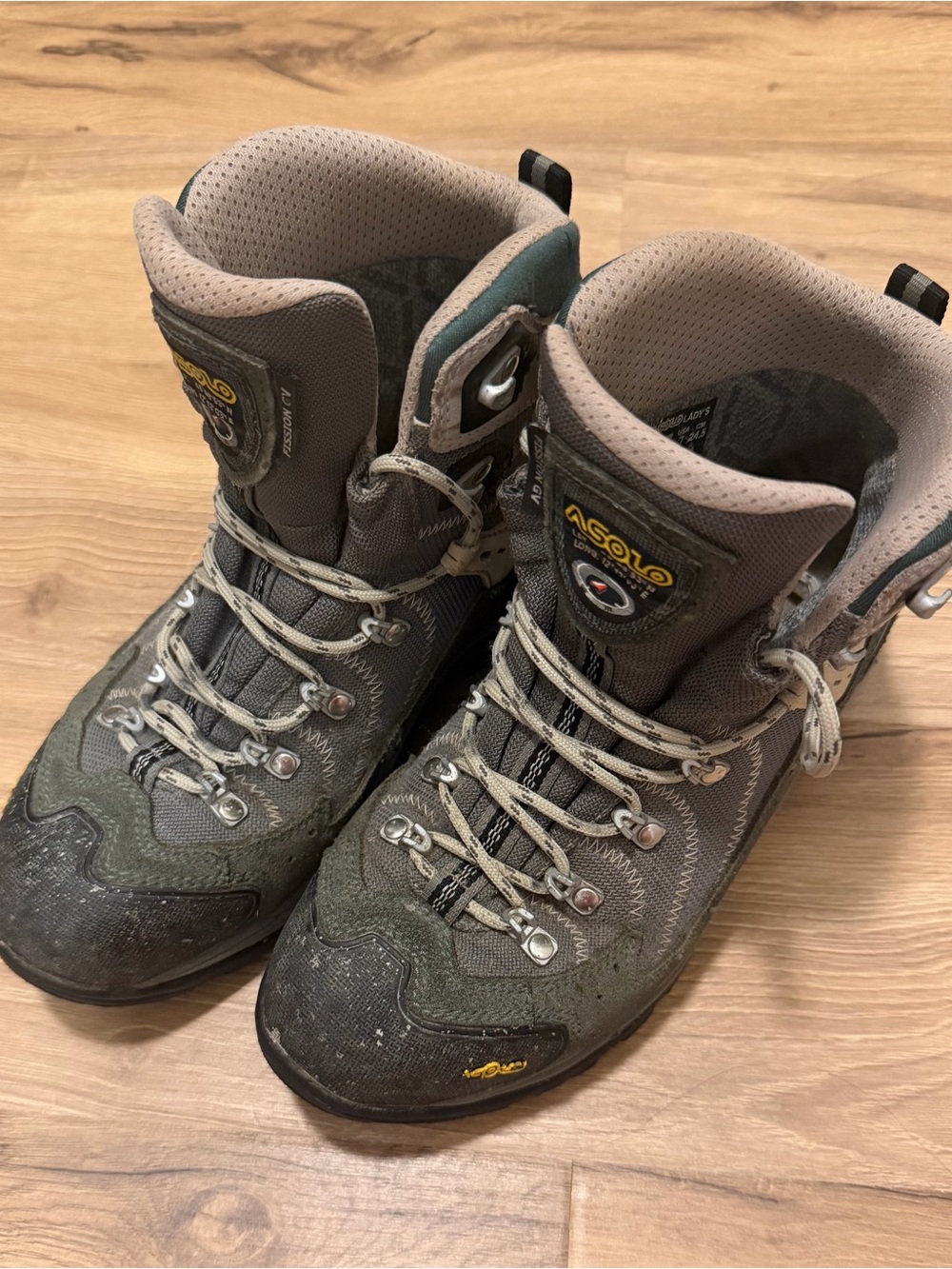 Asolo Fission GV Gore-Tex Women’s Hiking Boots - Grey/Green (Size 7)